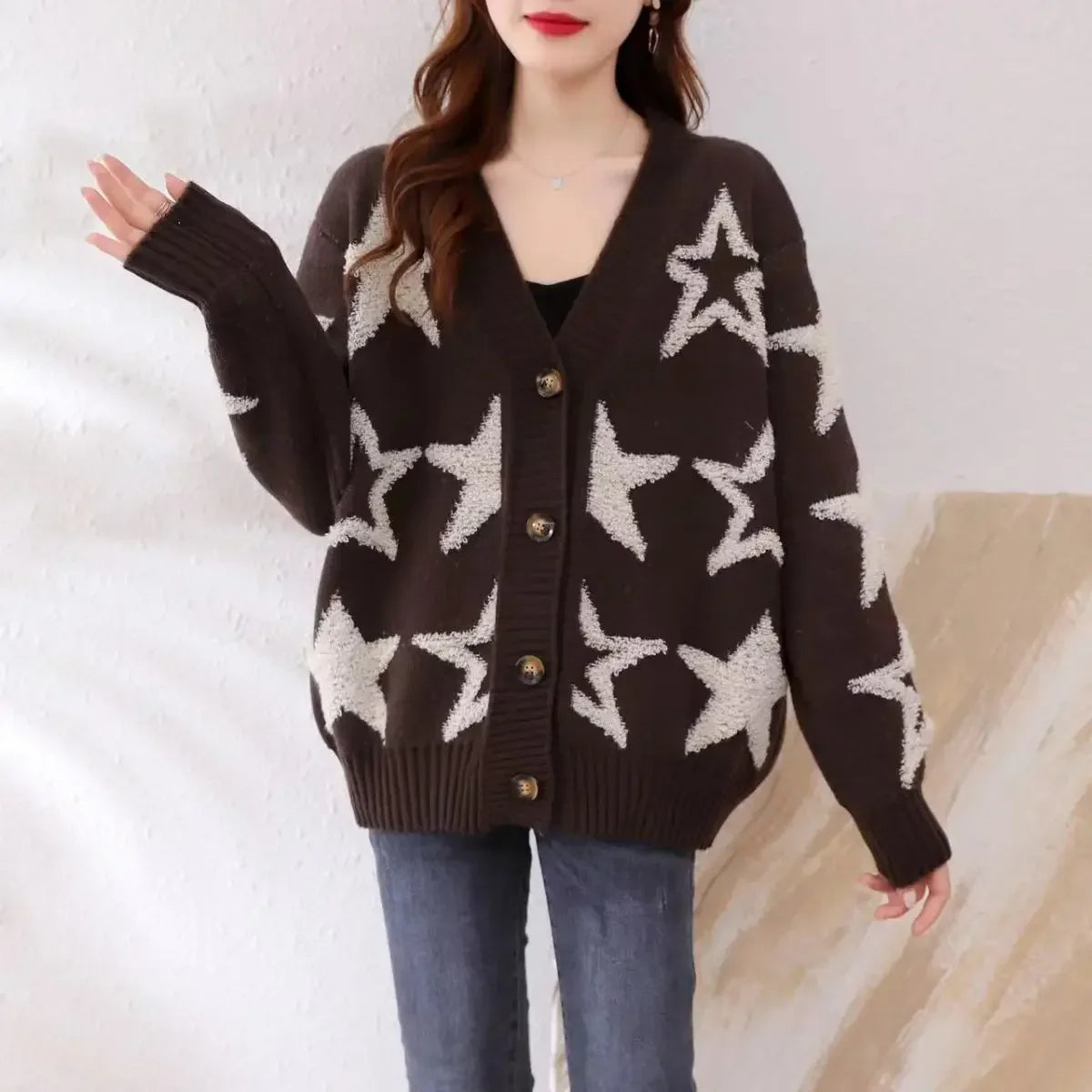 Knitted Sweater Woman Coat Cardigan