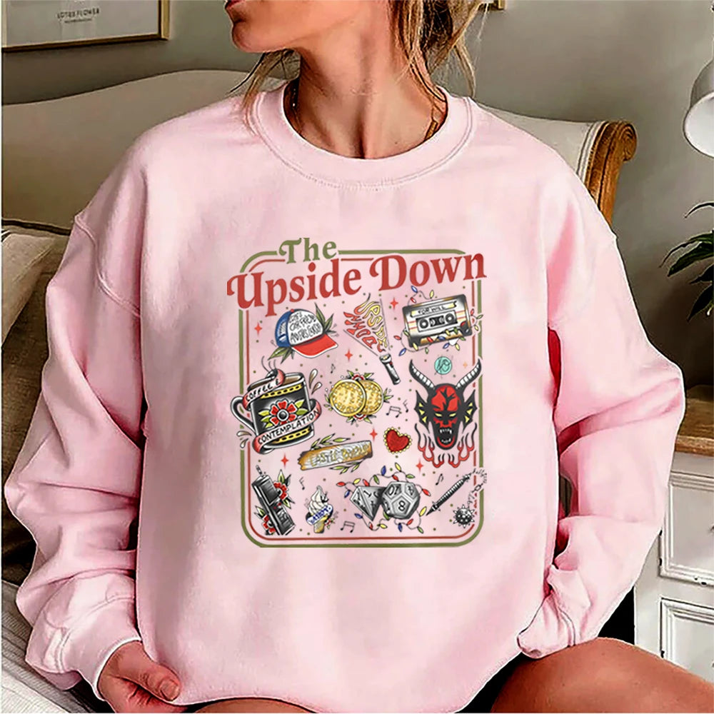 Sweatshirt Upside doWn funny clips for ladies