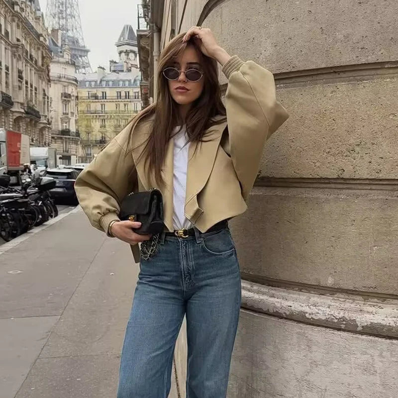 Slim and Elegant Bat Sleeve Spring Warm Jackets Women