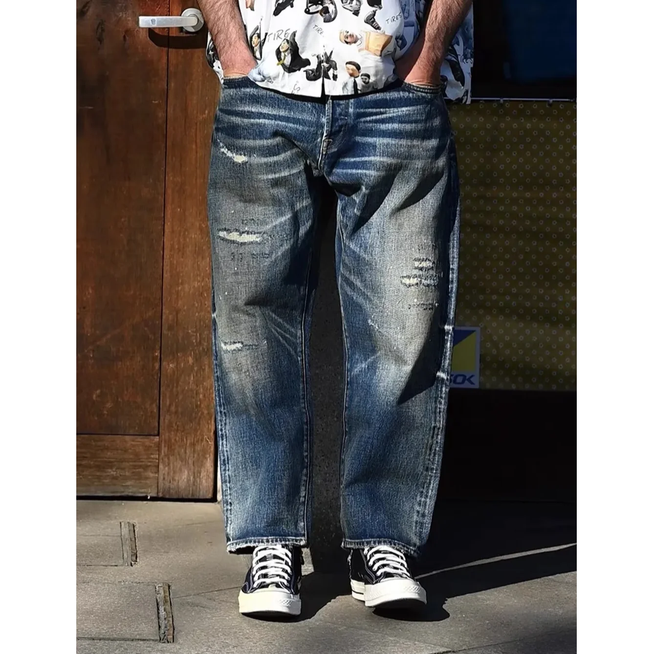 Jeans  Distressed Loose Fit High Street For Men