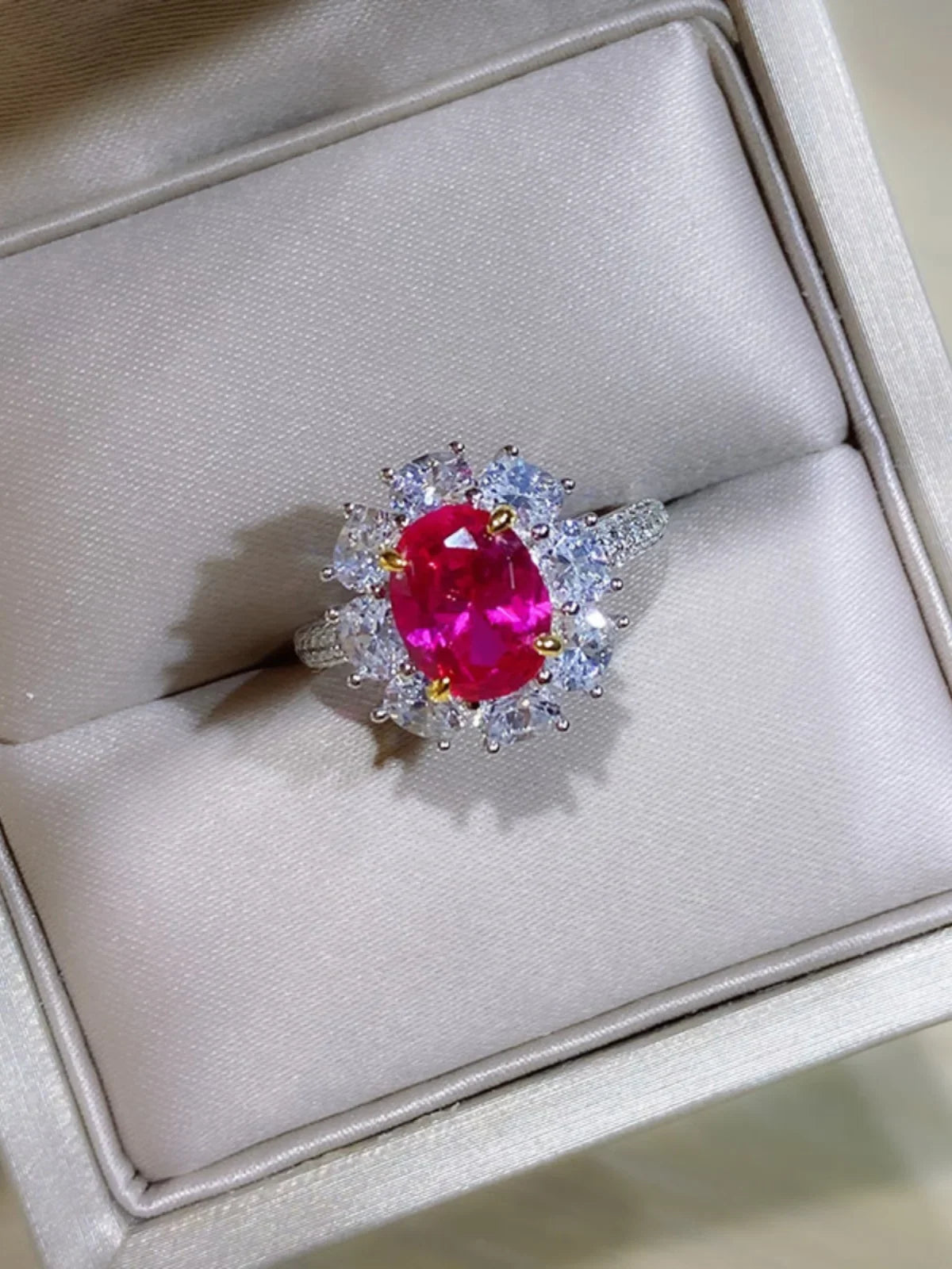 3-carat Genuine Pigeon Blood Ruby Ring