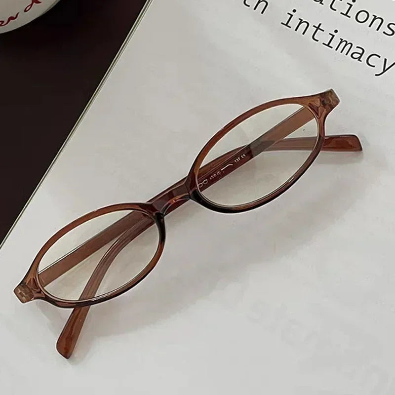 Women Oval Glasses  Blue Light Blocking Eyeglasses