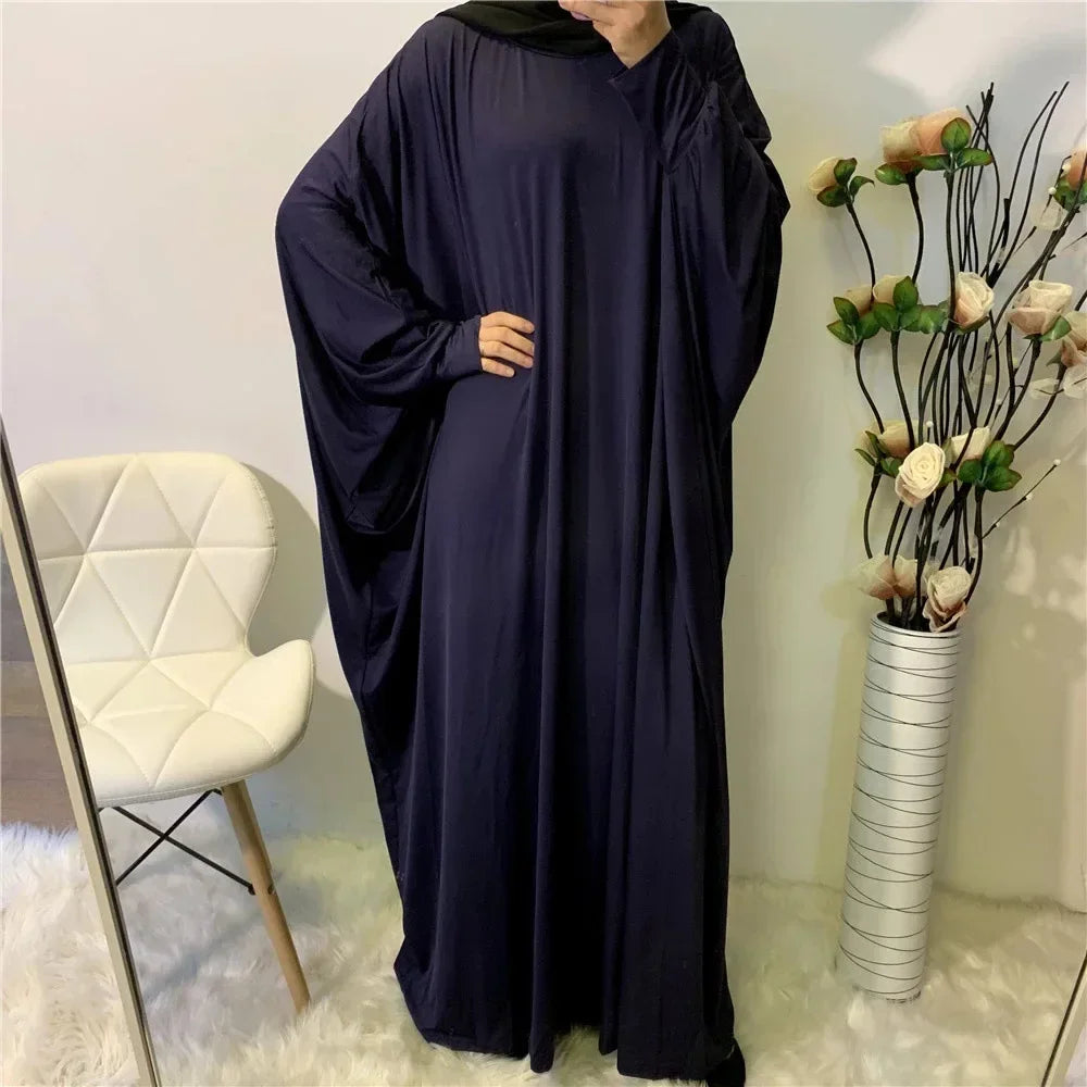 Women Abaya Khimar Prayer Garment Batwing Sleeve Dresses