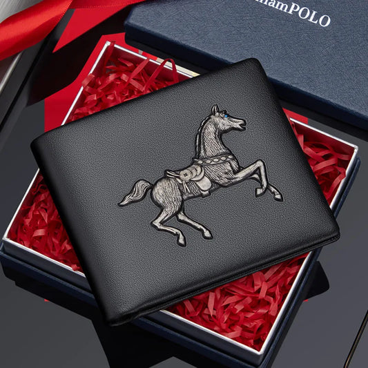 Men's Wallet Men's Short Genuine Leather