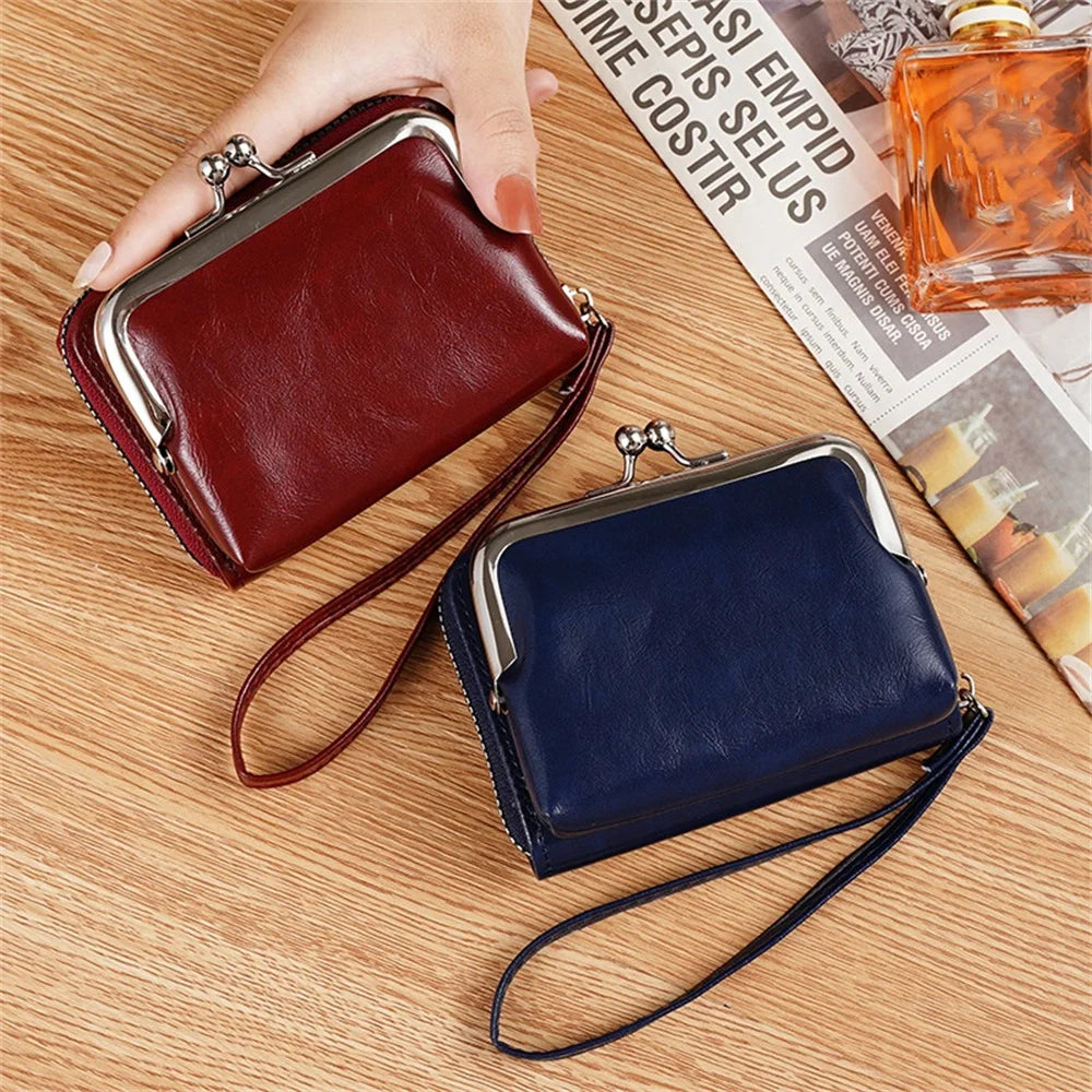Women's Wallet Fashionable and Minimalist Wrist Strap Short Zero Wallet