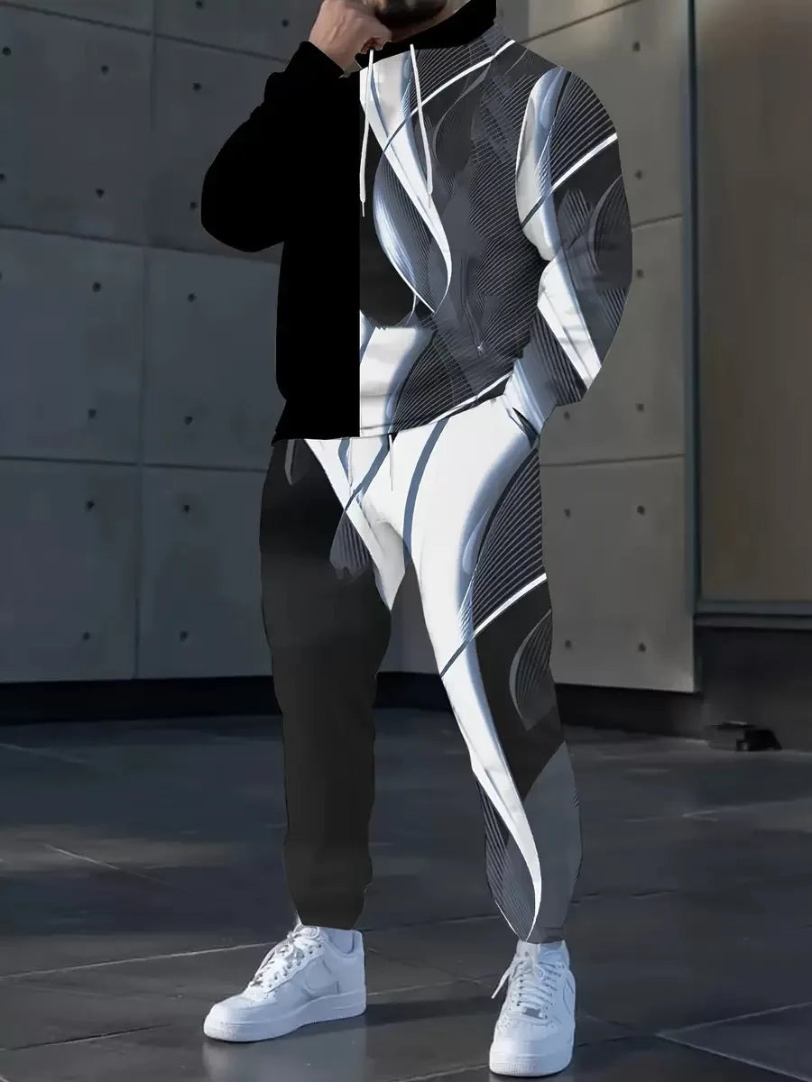 The New Men's Set for Spring and Autumn Casual Fashionable Comfortable and Soft