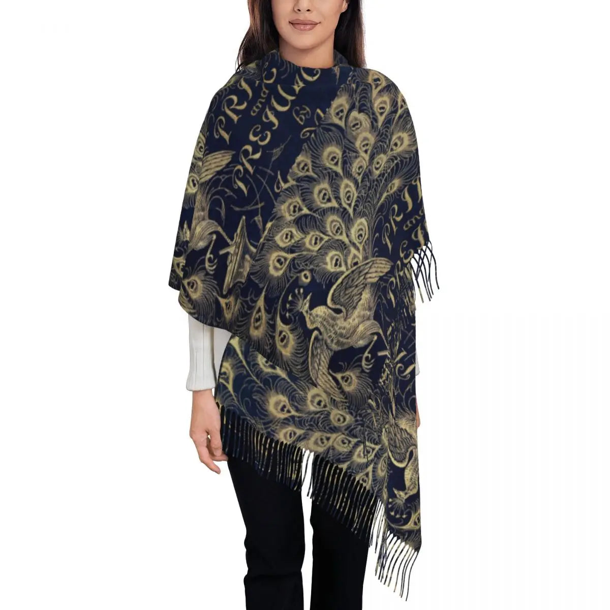Customized Ladies Long Peacock scarves
