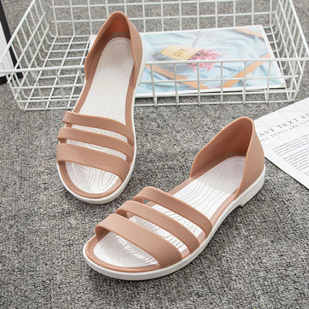 Women's Flat Beach Sandals Slip On casual flat slides