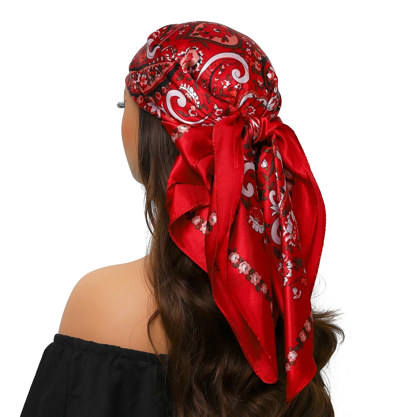 Head Scarf for Women Luxury Brand Satin Bandana