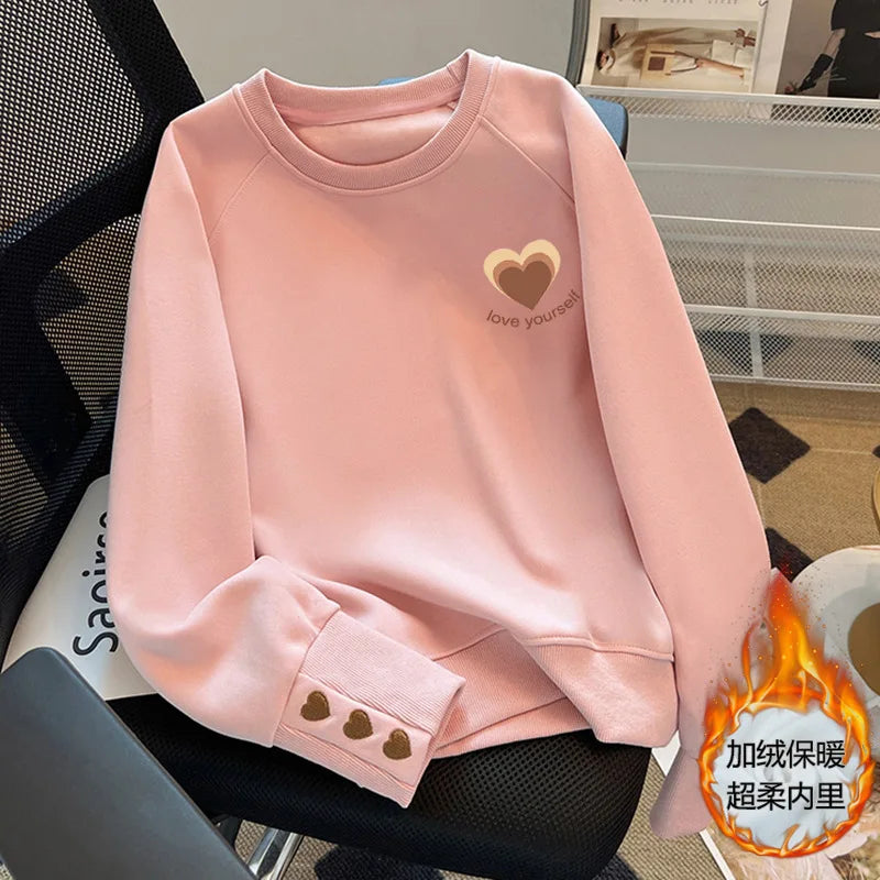 Women's Sweatshirt  Loose Casual Pullover Bottoming Shirt Top