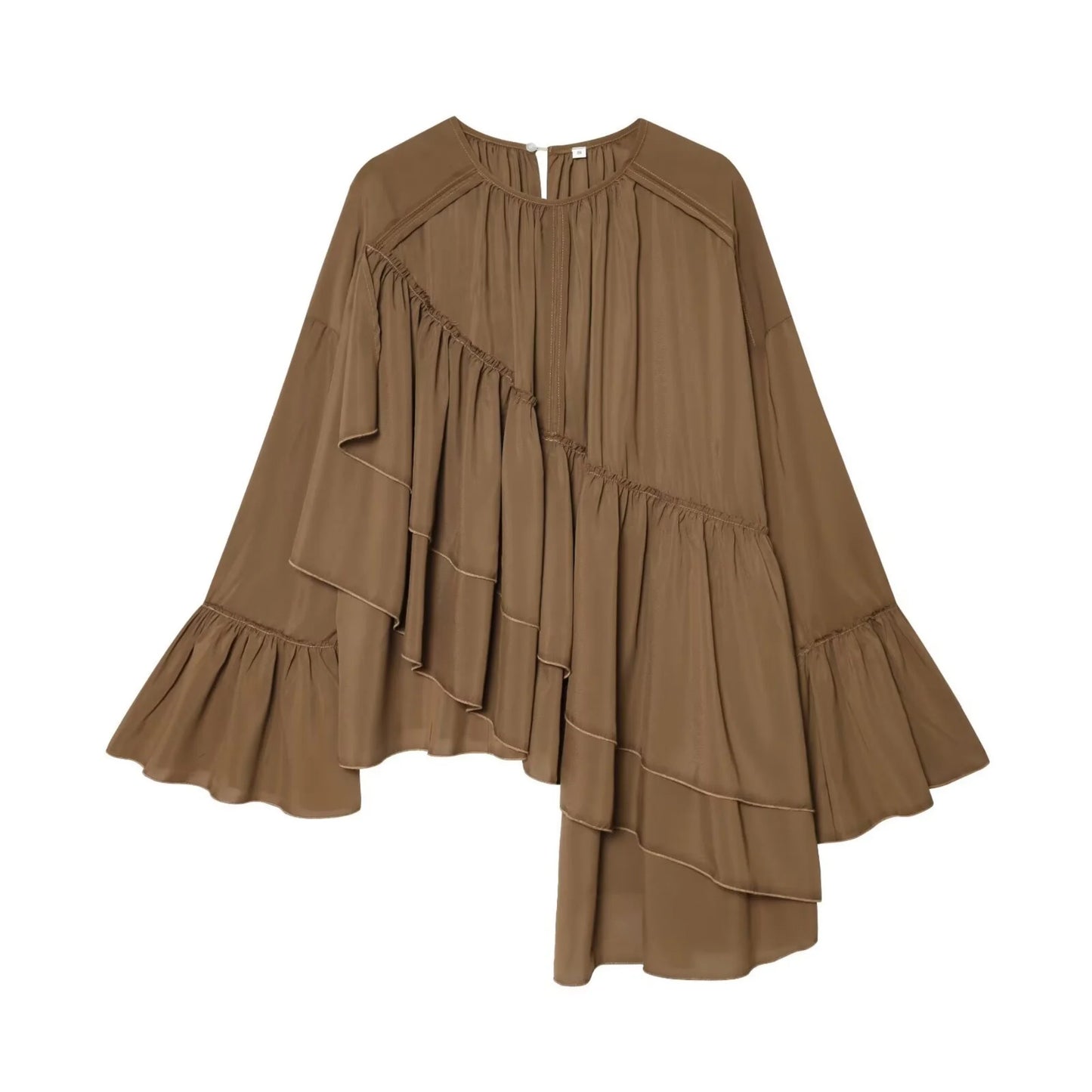 Blouse Chiffon Ruffle Casual Shirt