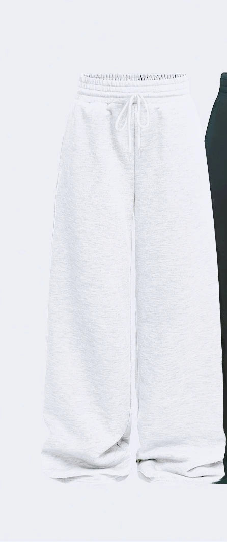 Casual Pants for Women: Simple Front-Tie Loose Fit Wide-Leg Trousers