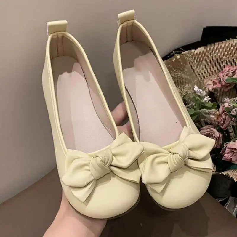 New Spring Women's Flats Bowknot, Comfortable Soft Sole Slip-on Loafers