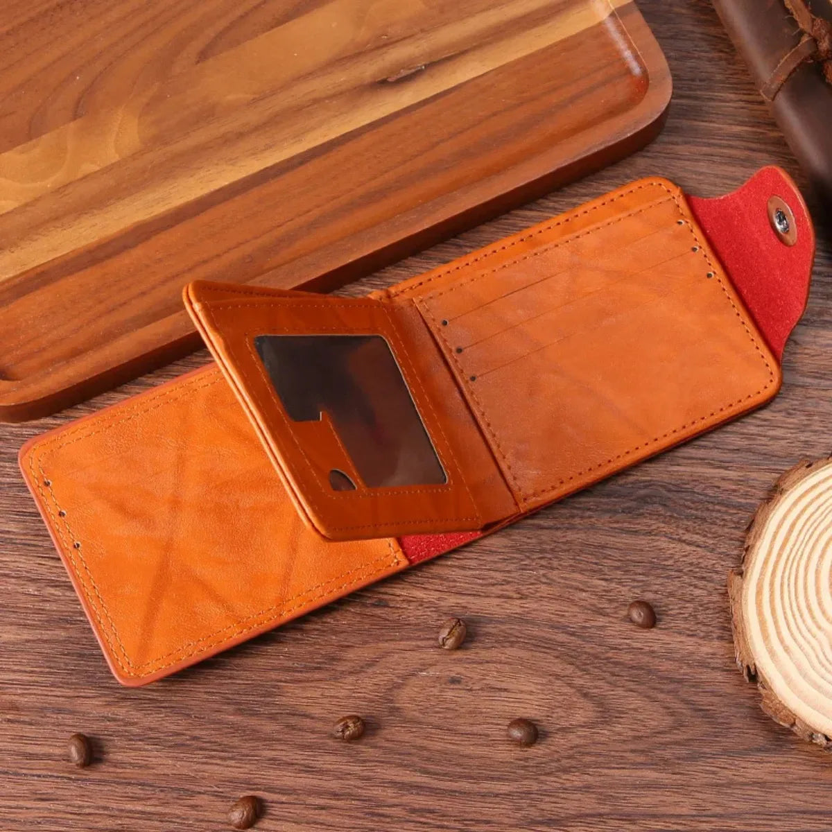 Men's Wallets  with Zipper Card Holder Coin Pocket