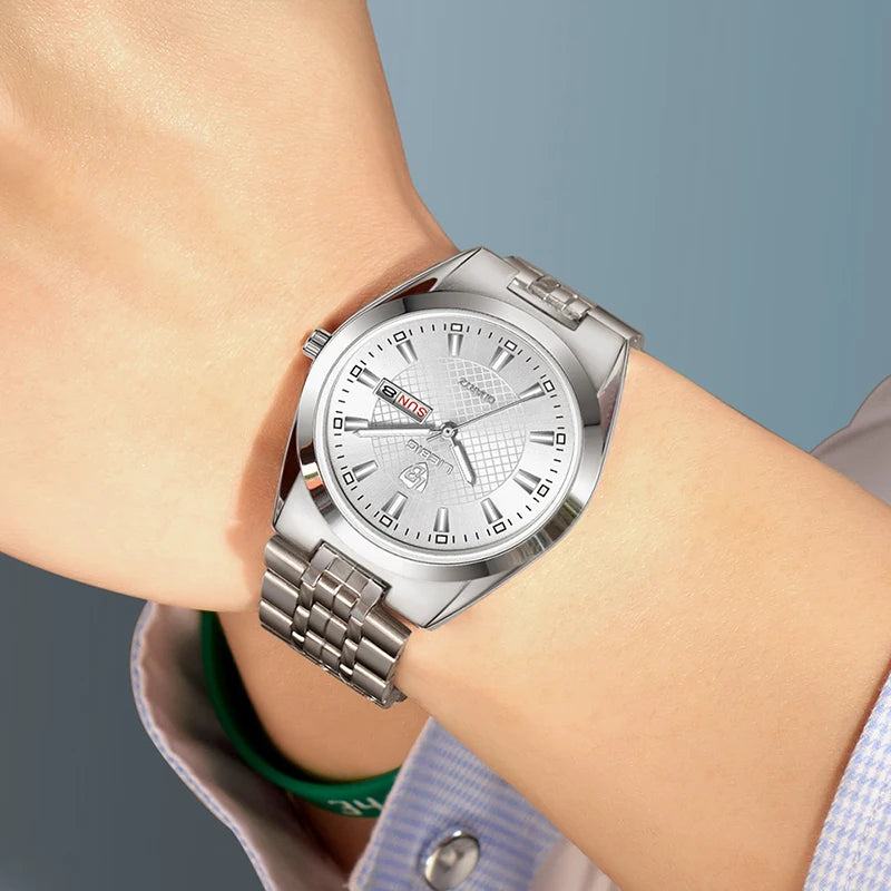 Women's Watch Quartz  Stainless Steel Gold Time Date Waterproof Wristwatch