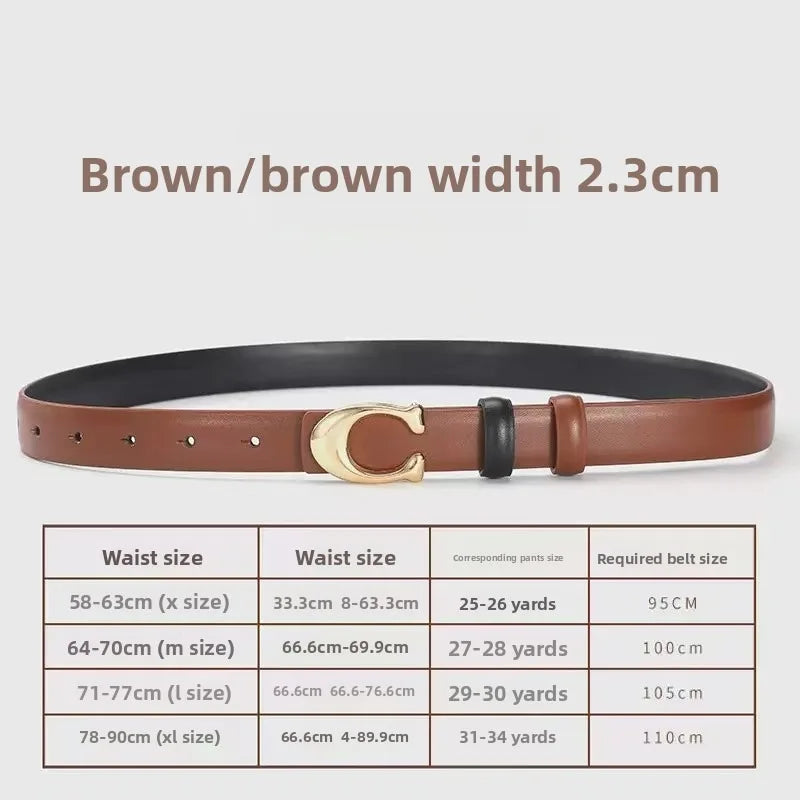 C-buckle Belt Retro Joker Jens Skirt Belt Casual Commuter Decorative Thin Belt Women Belts