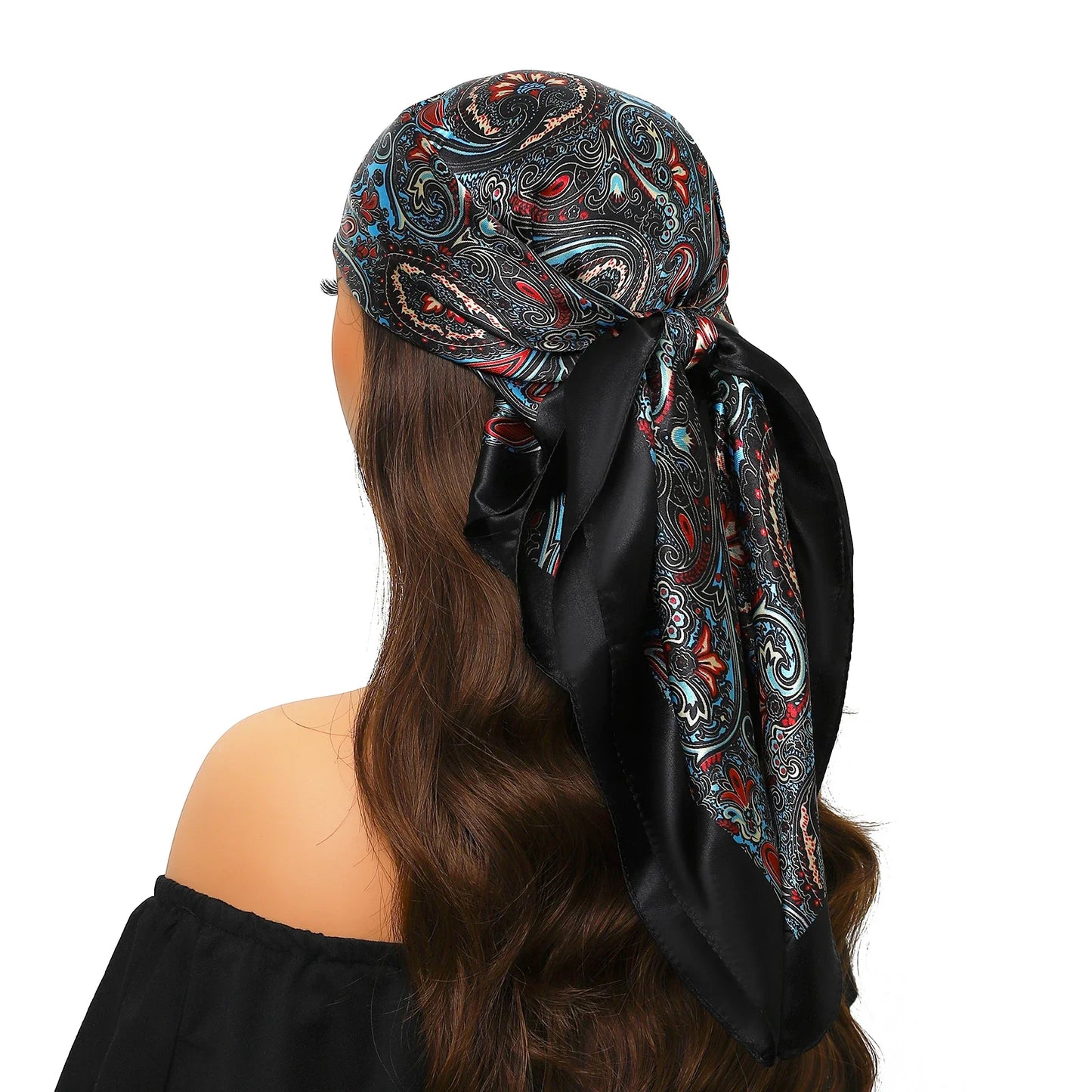 Head Scarf for Women Luxury Brand Satin Bandana