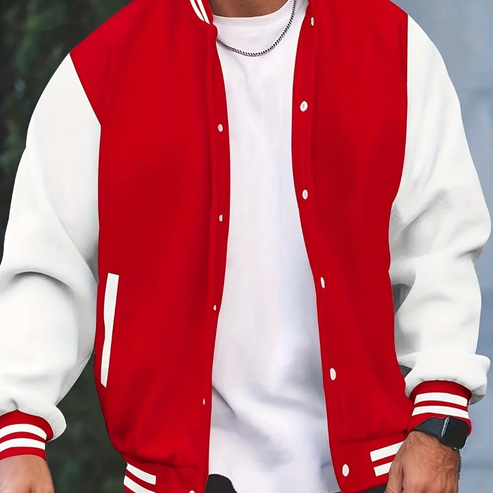 Baseball Jacket, Men's Jacket, Sports Casual Jacket, Suitable for Both Men and Women