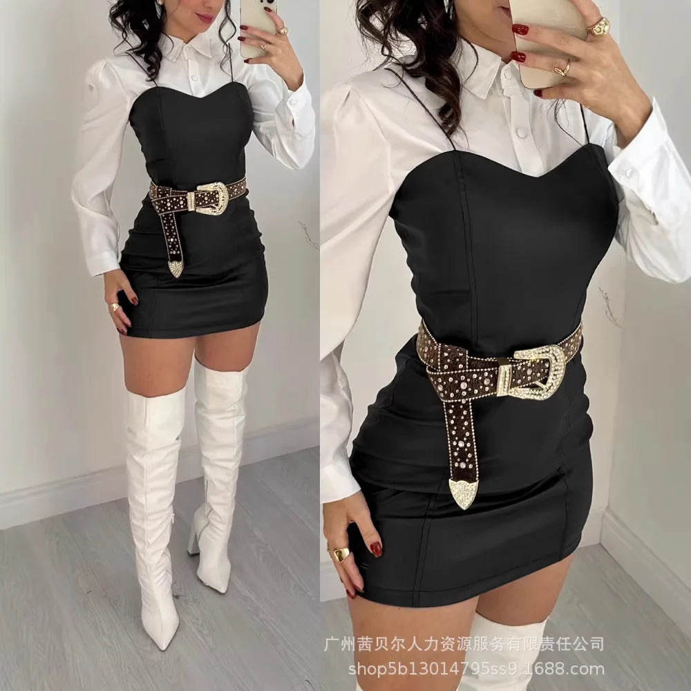 Women 2 Piece Sets Dress  Full Sleeve Shirt