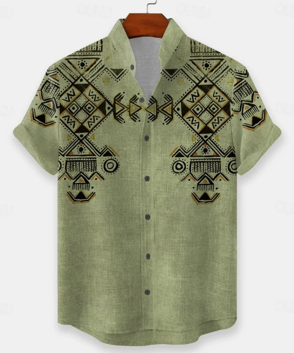 men's linen shirts, 3D printed beach shirts