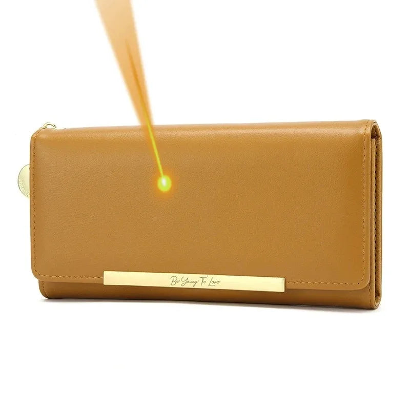 Women Wallet Personalized Leather Purse with Zipper