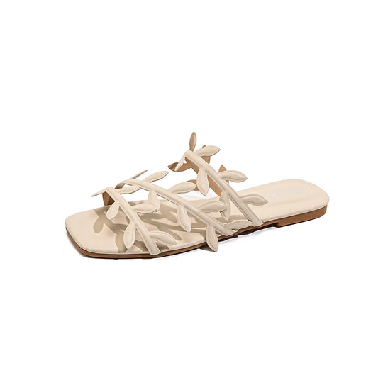 Women's Slippers Maple Leaf Decoration Design Slippers