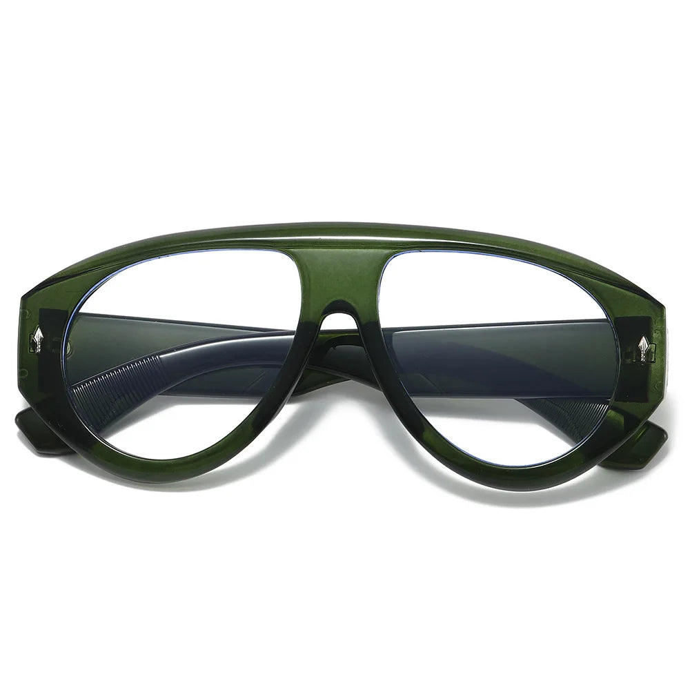 Women's Vintage Oversize Square Computer Glasses Anti-Blue Light