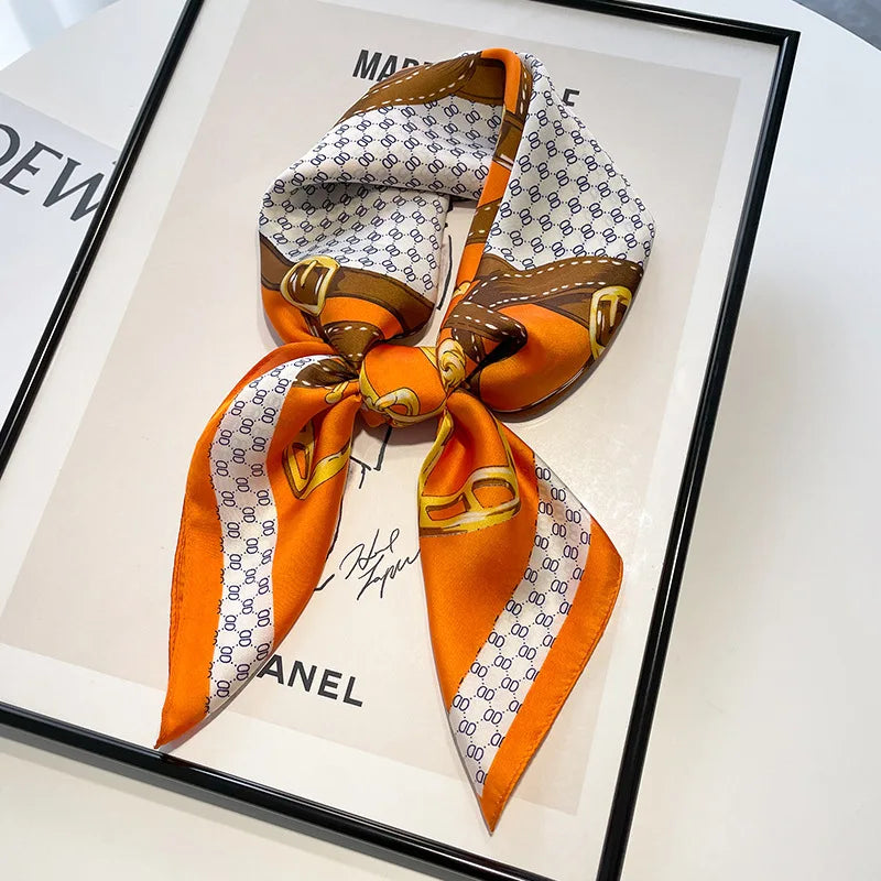 Women Silk Scarf Neckerchief
