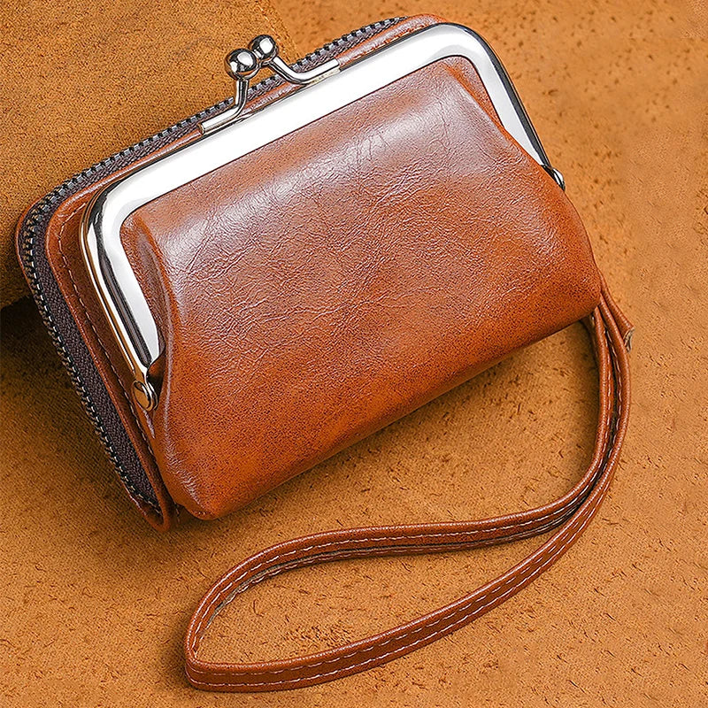 Women's Wallet Fashionable and Minimalist Wrist Strap Short Zero Wallet