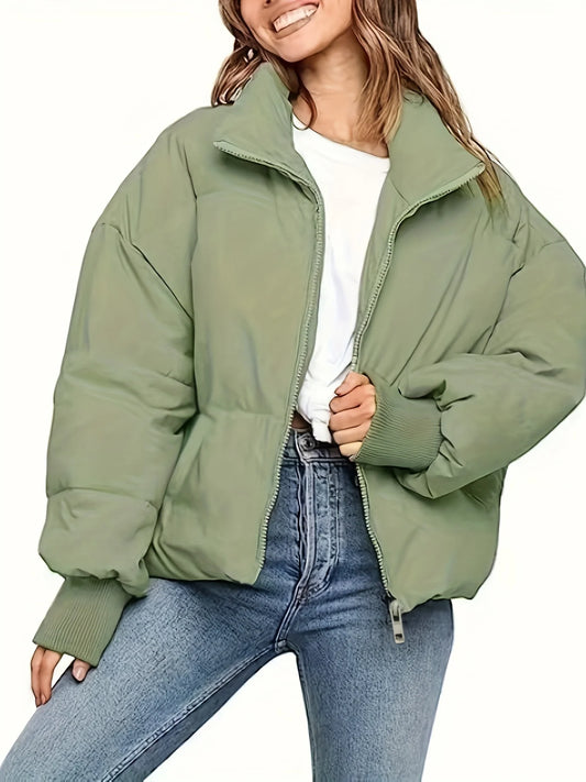 Thickened Oversized Cropped Puffer Jacket