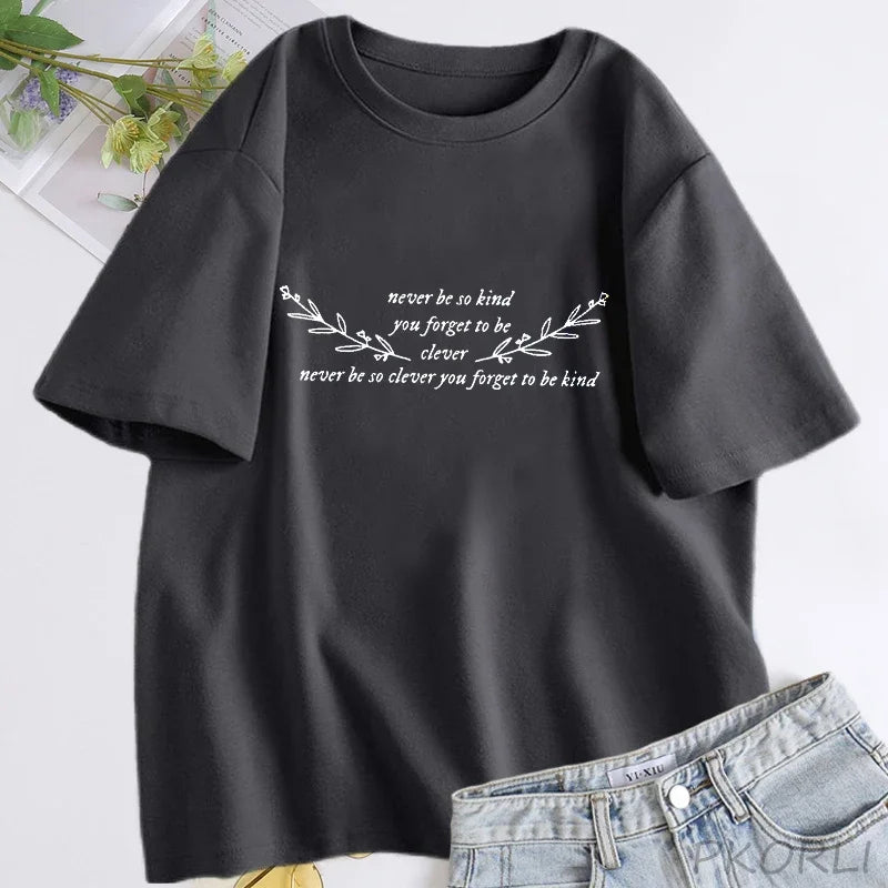 Women's  T Shirt  Cotton Short Sleeve  Streetwear