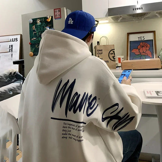 Oversized Hoodie White With Hat