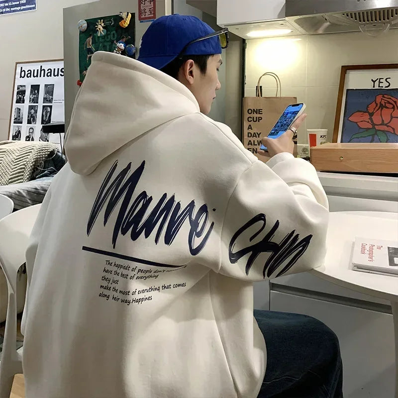 Oversized Hoodie White With Hat