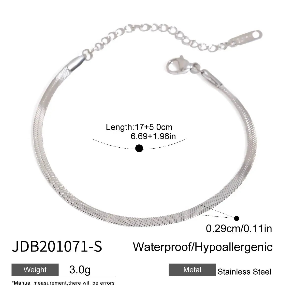 Stainless Steel Fashion Snake Chain Bracelet