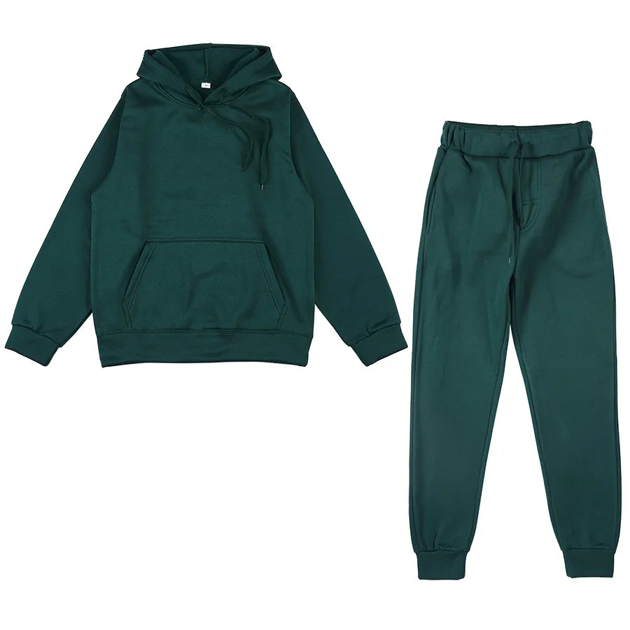 Women Warm Hoodie Sweatshirts And Long Pant