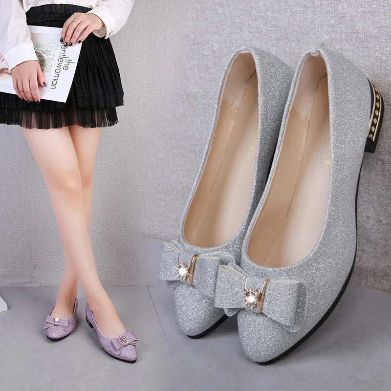 Women Flats Bowknot Single Shoes  Flat Soft Casual Shoes