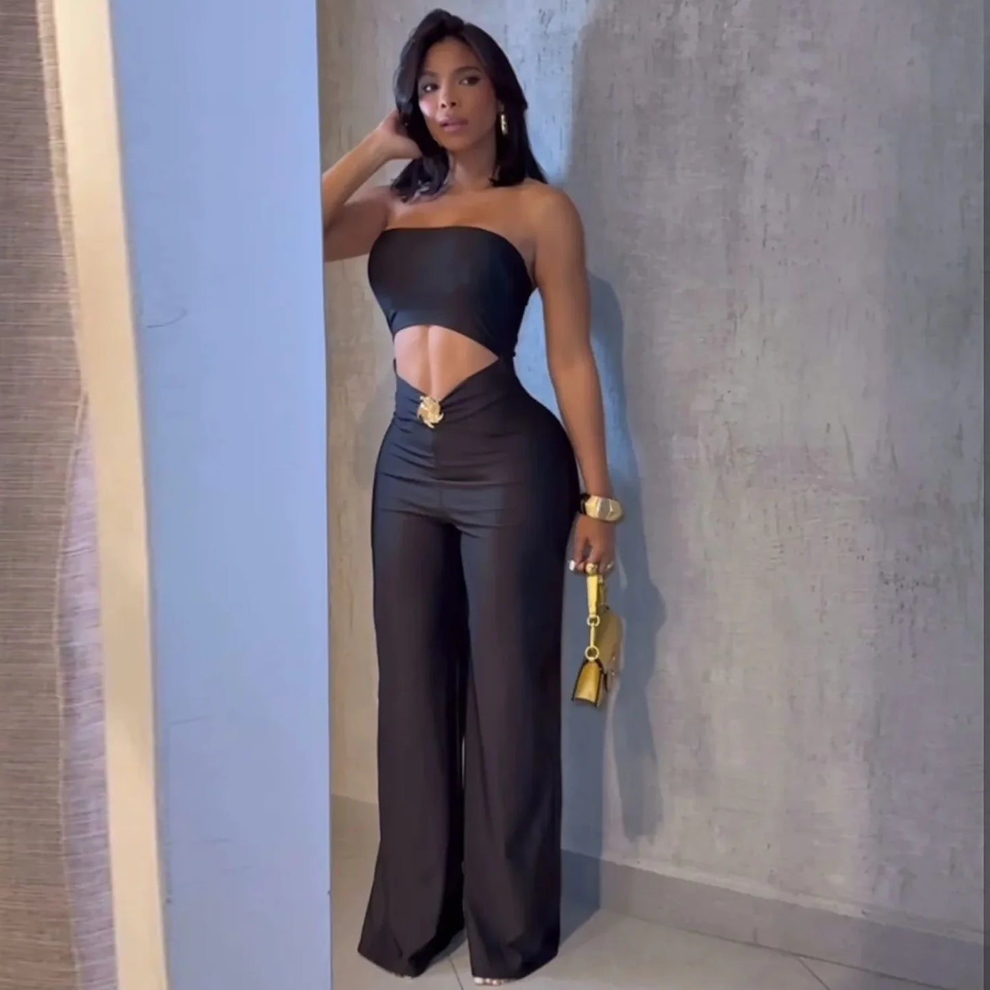 Women Daily Wear Outfit  Casual Jumpsuit Breathable Streetwear