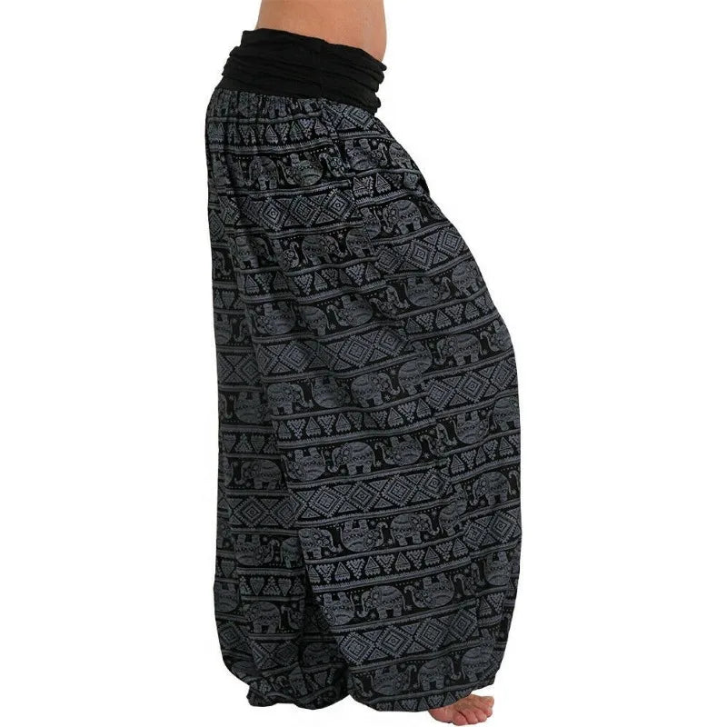Geometric Haren Pants Casual Comfortable Loose Printed Pants