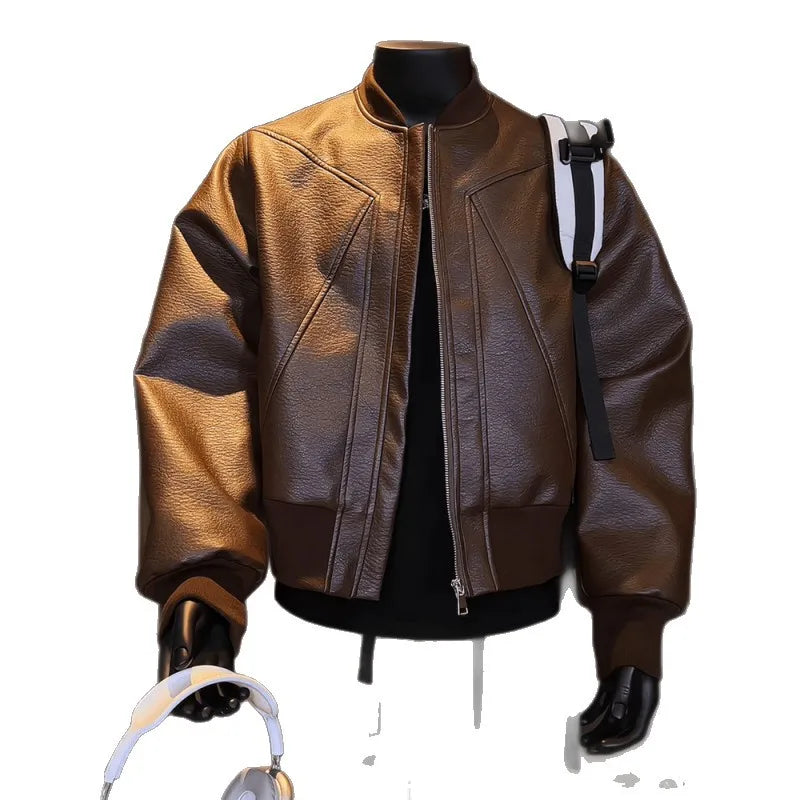 Men Coats Faux Leather Jackets