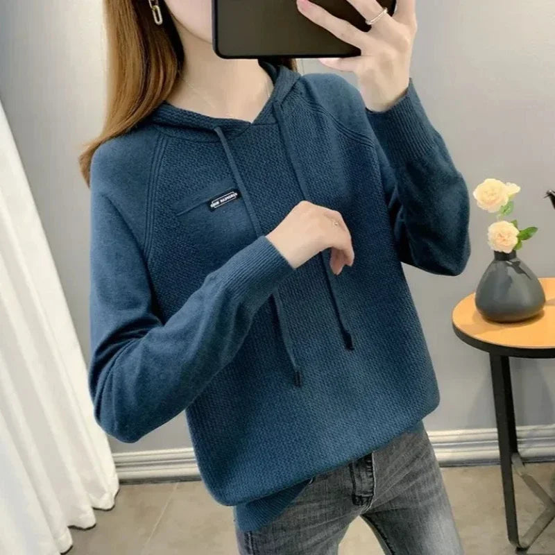 Women's Hooded Sweatshirts Loose Plain Hoodies