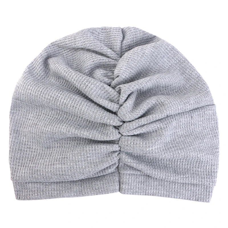 Women's breathable cotton thick waffle headscarf