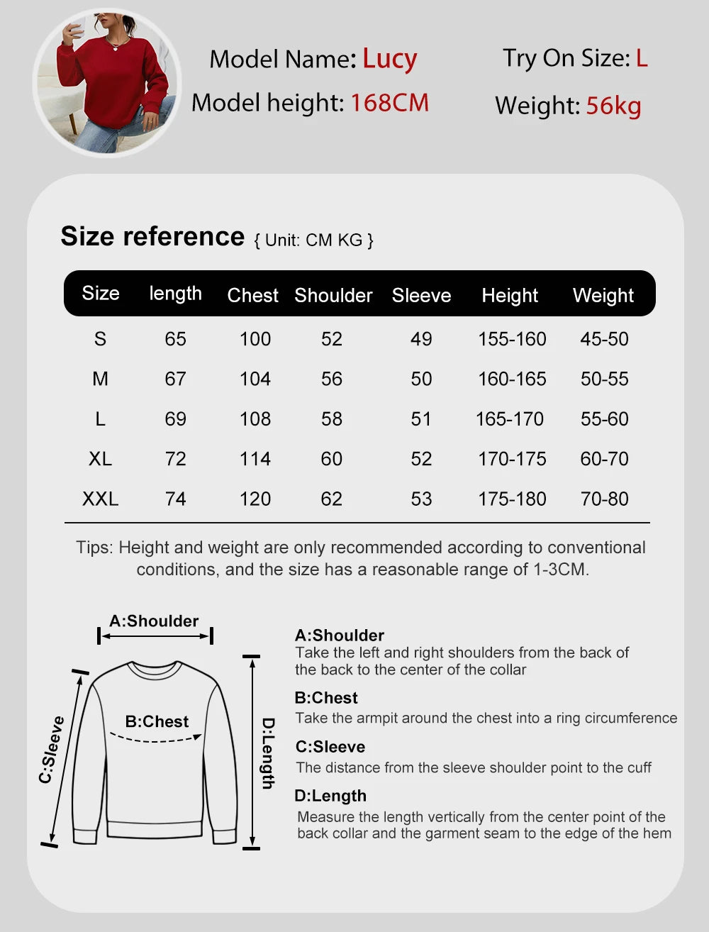 Woman Sweatshirt Casual Solid Color All-Match Clothing