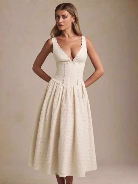 Slim Suspender  Elegant Retro Evening Dress