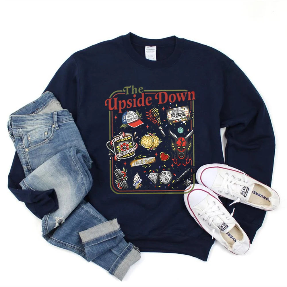 Sweatshirt Upside doWn funny clips for ladies