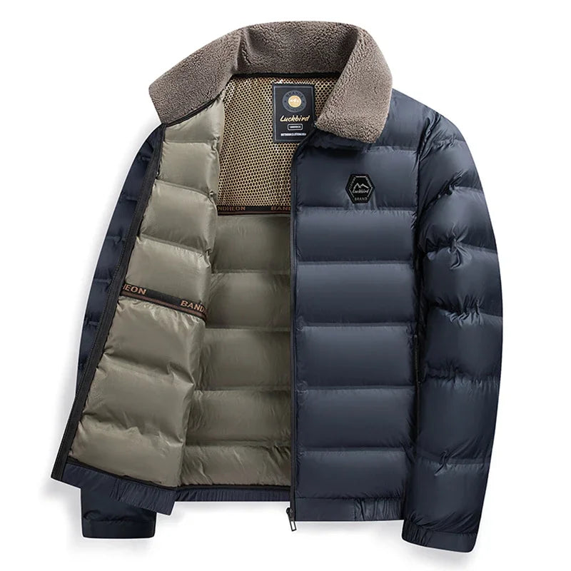 Fur Collar Parkas Men Winter Thicken Casual Outwear