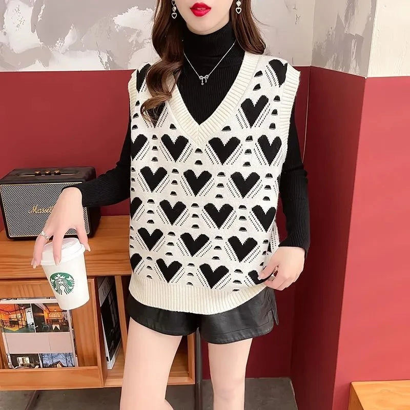 White Knit Vests For Women