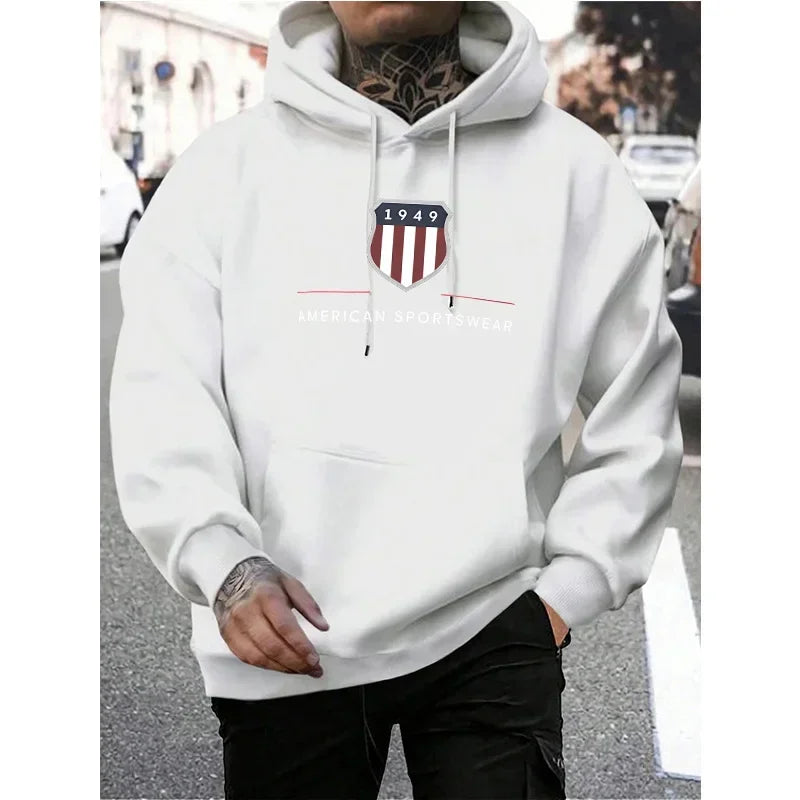 men's warm sweatshirt,urban fashion, casual, loose and fresh
