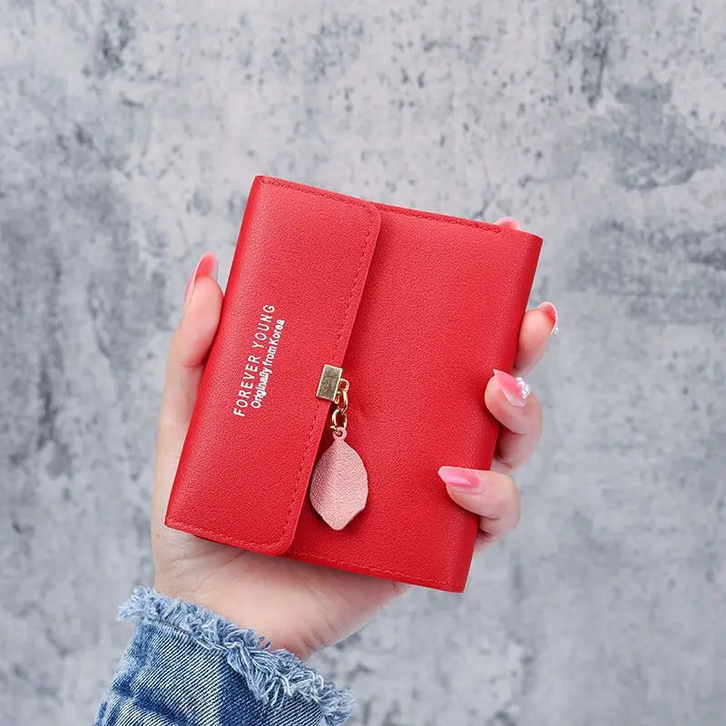 Women Wallet Pu Leather Portable Purse Small Wallet