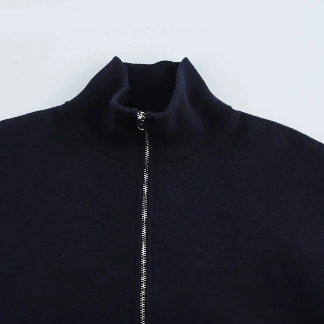 Women Black Cropped Coat  Casual Elegant Coat