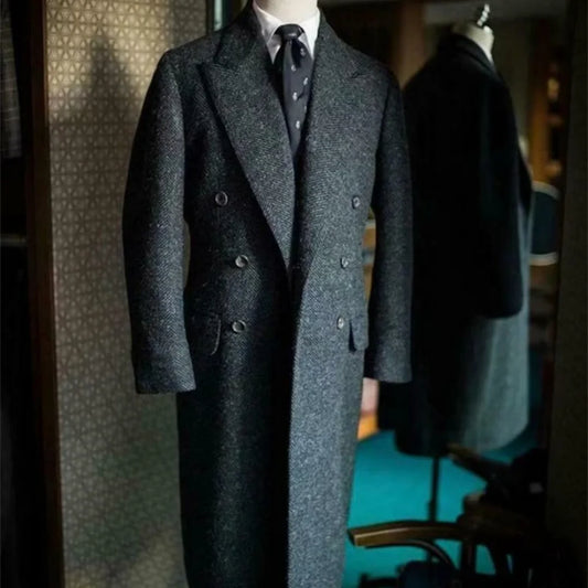 Men's Suits Herringbone Overcoat